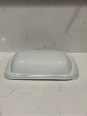 Threshold White Ceramic Butter Dish
